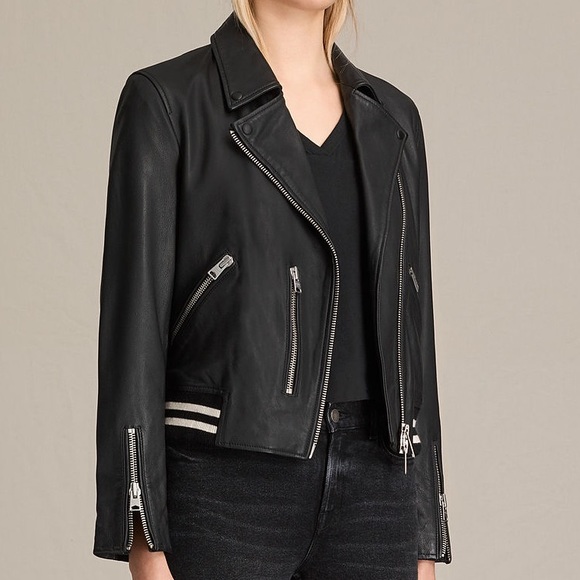 All Saints Jackets & Blazers - NWT All Saints Balfern Moto Biker Leather Jacket